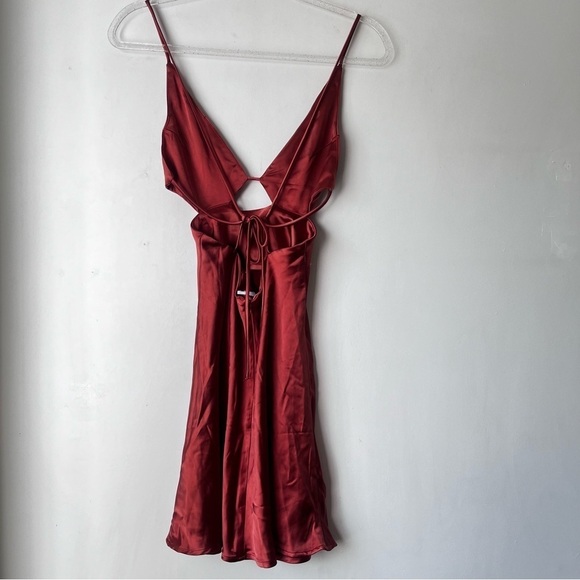 Princess Polly Alexo Rust Cut Out Strappy Mini Dress 0 - Picture 7 of 10